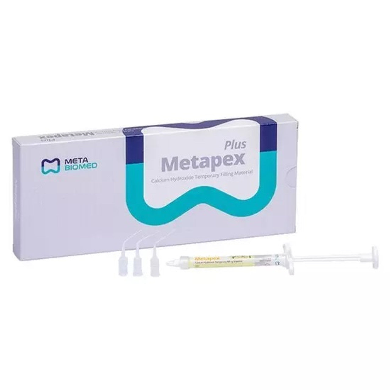 Meta Biomed 302002 Metapex Plus Calcium Hydroxide Temporary Filling Material With Iodoform Syringes 2/Pk 2.2gm Meta Biomed 302002 Metapex Plus Calcium Hydroxide Temporary Filling Material With Iodoform Syringes 2/Pk 2.2gm